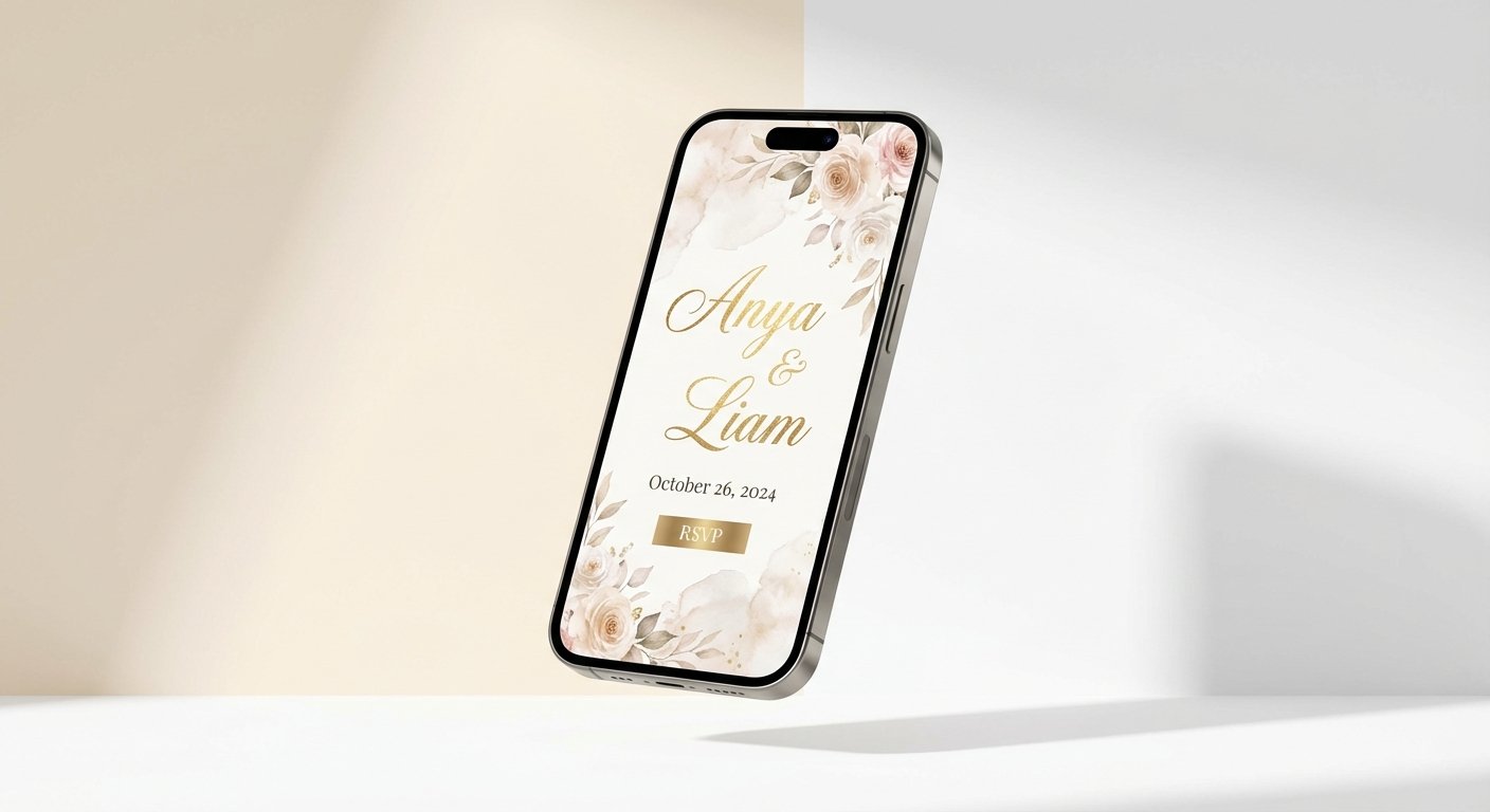 Invitación Digital en Celular